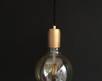 Draper Collection .  Brass Pendant Light  .  Mid Century Inspired  .  Modern Minimalist