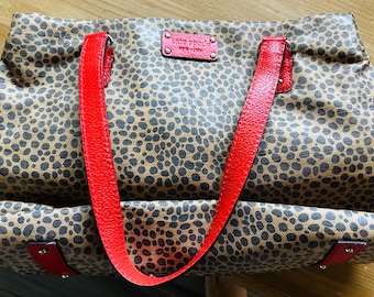 Kate Spade Leopard with Red Trim Shoulder Bag