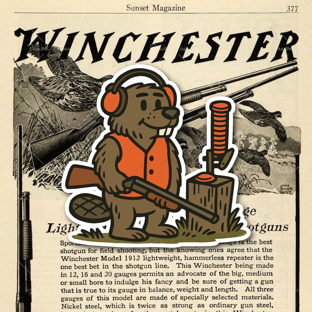 Funny Beaver Trap Shooting Sticker | Clay Target Sports Vinyl Decal - Etsy