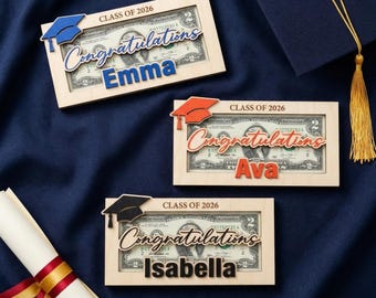 Graduation Money Holder Personalized,Graduation Gift,Class of 2026,High School Graduation,Gift for Graduates,High School Senior MS98