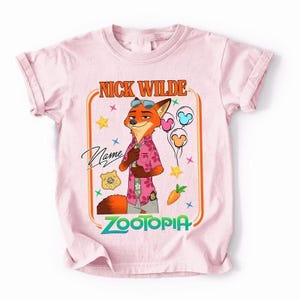 Personalized Disneyland Zootopia All Characters Group Shirts, Judy Hopps Nick Wilde Birthday T-Shirt, Disneyland Family Matching Birthday image 2