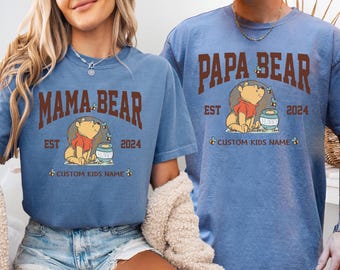 Disney Winnie The Pooh Family Shirt, Mama And Dada Matching T-Shirt, Piglet & Eeyore Shirt, Disneyland Group Vacation Sweatshirt
