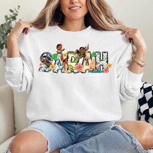 Disney Princess Moana Shirt, Disney Moana Maui Shirt, Personalized Moana Name Shirt, Moana Family Matching Shirt, Hei Hei and Pua Sweatshirt Bild 3