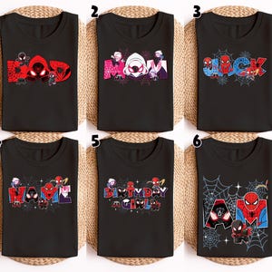 Personalized Spidey And His Amazing Friends Hero Movie Dad Shirt, Spiderman Fathers Day Shirt, Custom Dada Birthday Gift afbeelding 2