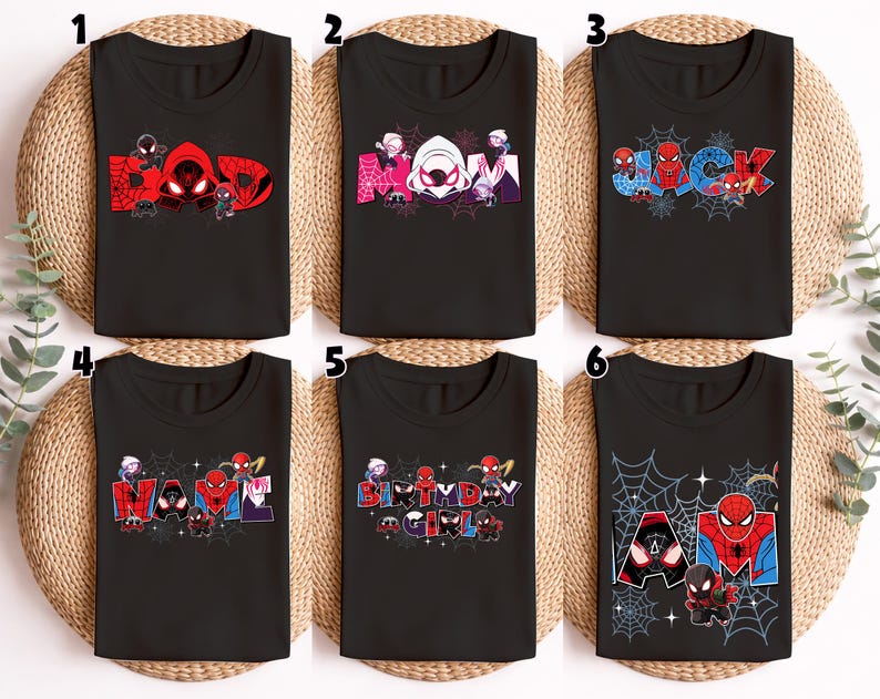 Personalized Spidey And His Amazing Friends Hero Movie Dad Shirt, Spiderman Fathers Day Shirt, Custom Dada Birthday Gift afbeelding 2