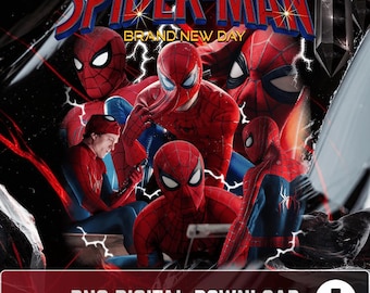 Imagen PNG de Spiderman Comic, Diseño de sublimación de Spiderman (Descarga digital)