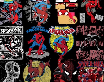Bundel Vintage Spider-Man Comic PNG, The Spider Man-sublimatieontwerp (digitale download)