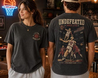 Comfort Colors® 4th of July Tee, Undefeated America Shirt, Funny Founding Fathers T-Shirt, USA Meme, Fourth of July Gift, Independence Day