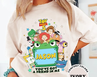 Personalized Toy Story 5 Movie Shirt, Lilypad Buzz Lightyear Woody Jessie Toy Story Land You've Got a Friend In Me Adult & Kids Shirt, Custo