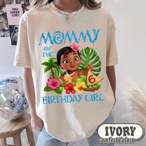 Disneyland Moana Birthday Family Shirts, Custom Birthday Princess Moana Tees, Disneyland Birthday Girl Sweatshirt, Family Birthday Shirt image 3