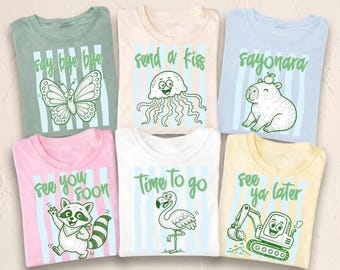 Last Day of School Shirt Preppy Coquette Striped End of Year Teacher Shirt, Later Gator Tee, Teacher Team, See you Later alligator Tees