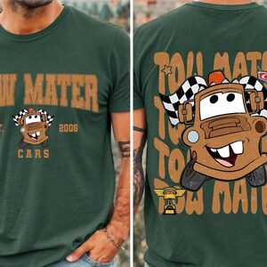 Comfort Colors Vintage Custom Pixar Cars Shirt, Lightning McQueen Mater Radiator Springs, Disneyland Family Tee, Disneyland Trip 2026 Tee image 5