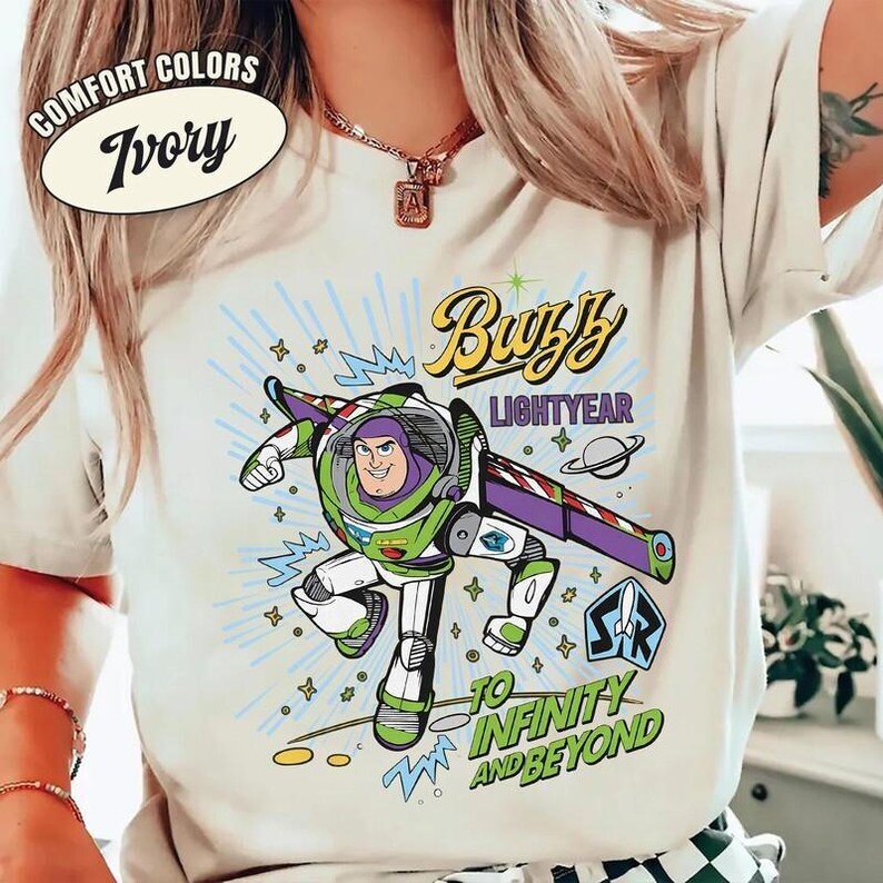 Retro Buzz Lightyear To Infinity And Beyond Shirt, Toy Story Pixar Disneyland Tee, Space Ranger Shirt, Disneyland Family Trip Matching image 5