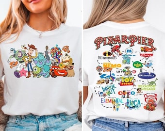 Pixar Fest Characters Shirt, Cartoon Friends Family Vacation Tee, Theme Park Trip Matching Outfit for 2026