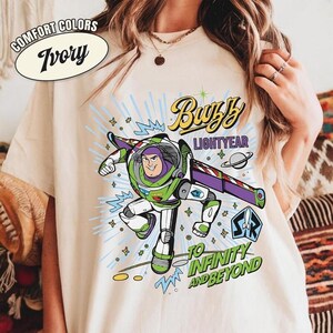 Retro Buzz Lightyear To Infinity And Beyond Shirt, Toy Story Pixar Disneyland Tee, Space Ranger Shirt, Disneyland Family Trip Matching image 4