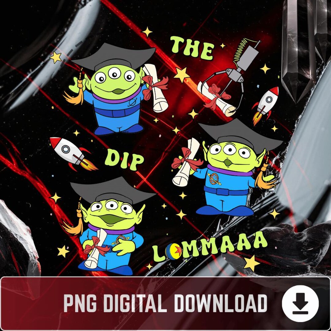 Toy Story Aliens Graduation PNG, Pixar Alien Grad Trip (digital ...