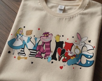 Custom Name Wonderland Adventure Shirt, Personalized Fantasy Matching Tee, Kids Vacation Outfit Family Trip Shirt