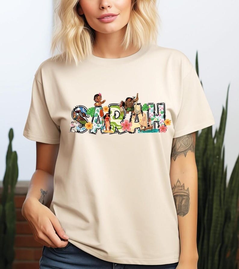 Disney Princess Moana Shirt, Disney Moana Maui Shirt, Personalized Moana Name Shirt, Moana Family Matching Shirt, Hei Hei and Pua Sweatshirt Bild 4