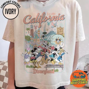 Retro Disneyland Vacation Mickey And Friends T-shirt, Disneyland Est 1955 Shirt, Mickey And Friends Shirt, Vacation Tee, WaltDisney World image 2
