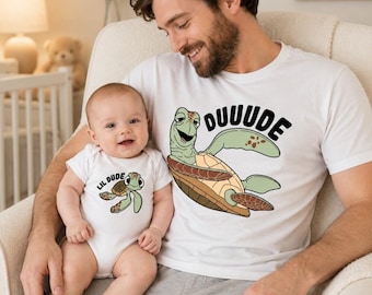 Dude Lil Dude Matching Shirt, Dad And Son Family Tee, Father’s Day Vacation Outfit for Daddy and Kid