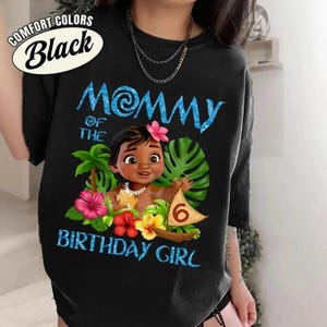 Disneyland Moana Birthday Family Shirts, Custom Birthday Princess Moana Tees, Disneyland Birthday Girl Sweatshirt, Family Birthday Shirt image 2