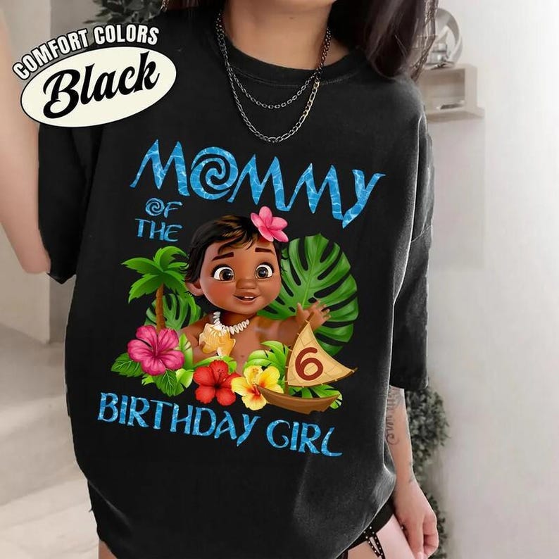 Disneyland Moana Birthday Family Shirts, Custom Birthday Princess Moana Tees, Disneyland Birthday Girl Sweatshirt, Family Birthday Shirt image 2