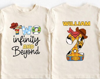 Personalized Two Infinity Beyond and Birthday Shirt, Toy Story Toddler Birthday Shirt, Custom Name 2nd Birthday Shirt, Disneyland Birthday