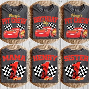 Disneyland Cars Birthday Custom Shirt, Lightning McQueen Birthday Boy, Pixar Pit Crew Shirt, Family Birthday Trip Shirt, WDW Birthday Tee image 1