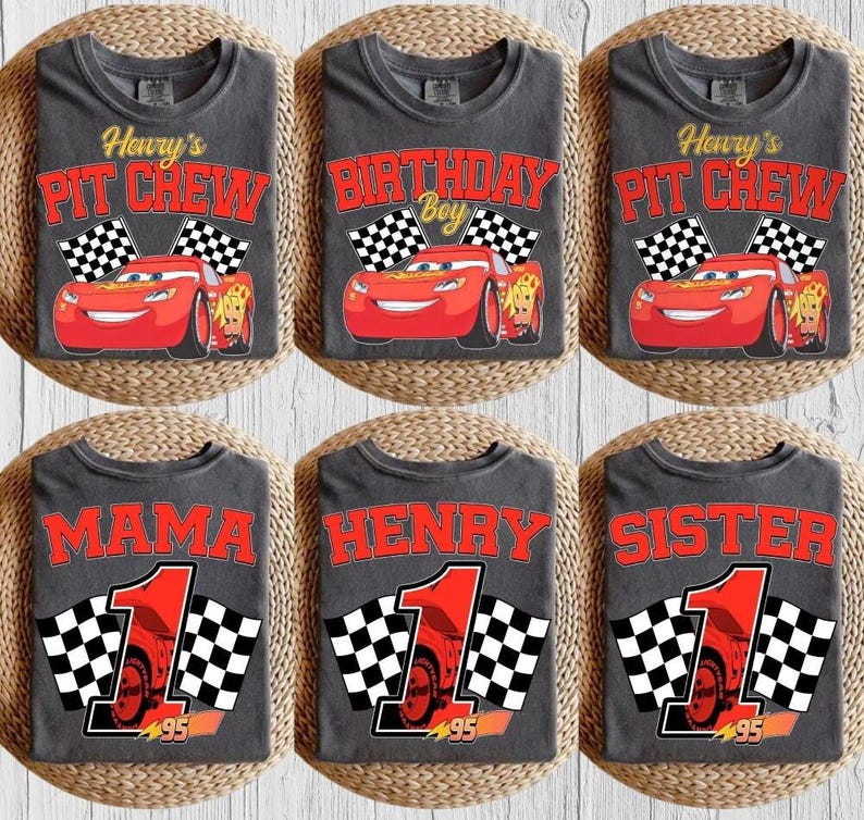 Disneyland Cars Birthday Custom Shirt, Lightning McQueen Birthday Boy, Pixar Pit Crew Shirt, Family Birthday Trip Shirt, WDW Birthday Tee image 1
