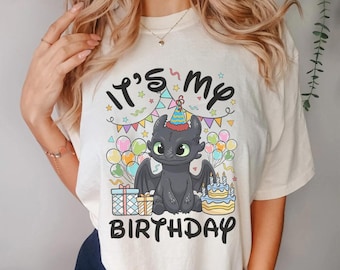 Night Fury Dragon Birthday Boy Shirt, Toothless Dragon Birthday T-Shirt, Birthday Boy Shirt, Gift For Dragon Lovers