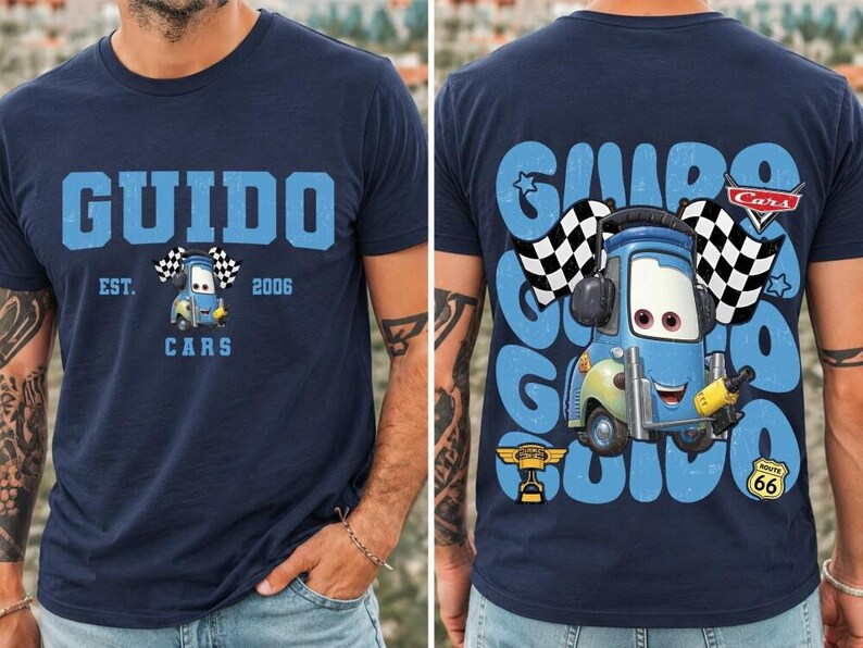 Comfort Colors Vintage Custom Pixar Cars Shirt, Lightning McQueen Mater Radiator Springs, Disneyland Family Tee, Disneyland Trip 2026 Tee image 4