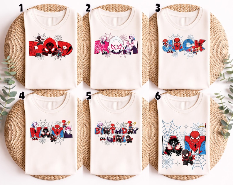 Personalized Spidey And His Amazing Friends Hero Movie Dad Shirt, Spiderman Fathers Day Shirt, Custom Dada Birthday Gift afbeelding 1