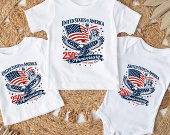 America 250th Anniversary Shirts, 4th July 250th Anniversary Shirt, USA 250 Years Celebration Shirt, 4th July Family Shirts, 4th July Tee