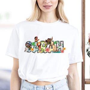 Disney Princess Moana Shirt, Disney Moana Maui Shirt, Personalized Moana Name Shirt, Moana Family Matching Shirt, Hei Hei and Pua Sweatshirt Bild 6