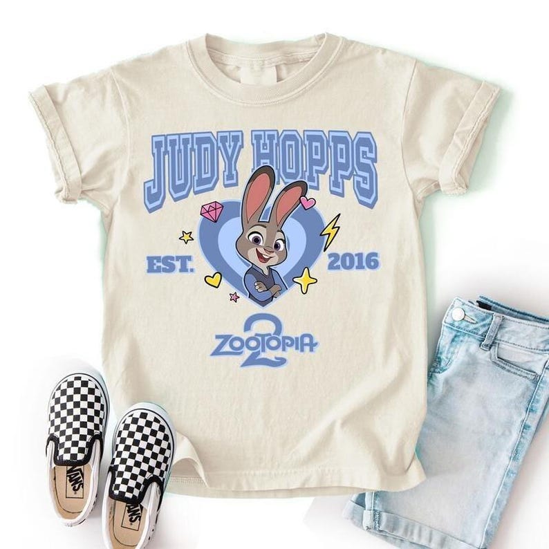 Custom All Zootopia Character Family Shirts, Disneyland Matching Judy Hopps Nick Wilde, Custom Birthday Mom Dad Kids Gift Shirt image 2