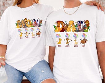 Custom Dad Mom Shirt, Disneyland The Lion King Father's Day Shirt, The Lion King Dad Shirt, Animal Kingdom Shirt