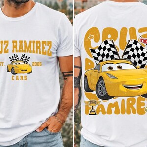 Comfort Colors Vintage Custom Pixar Cars Shirt, Lightning McQueen Mater Radiator Springs, Disneyland Family Tee, Disneyland Trip 2026 Tee image 3