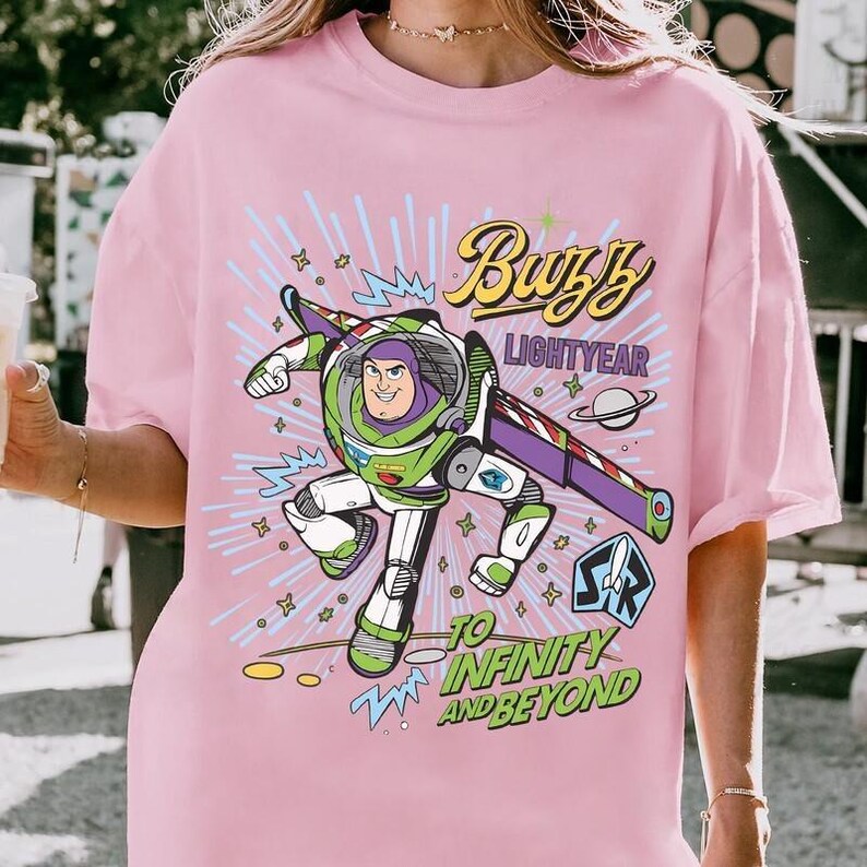 Retro Buzz Lightyear To Infinity And Beyond Shirt, Toy Story Pixar Disneyland Tee, Space Ranger Shirt, Disneyland Family Trip Matching image 6