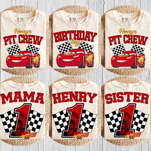 Disneyland Cars Birthday Custom Shirt, Lightning McQueen Birthday Boy, Pixar Pit Crew Shirt, Family Birthday Trip Shirt, WDW Birthday Tee image 2