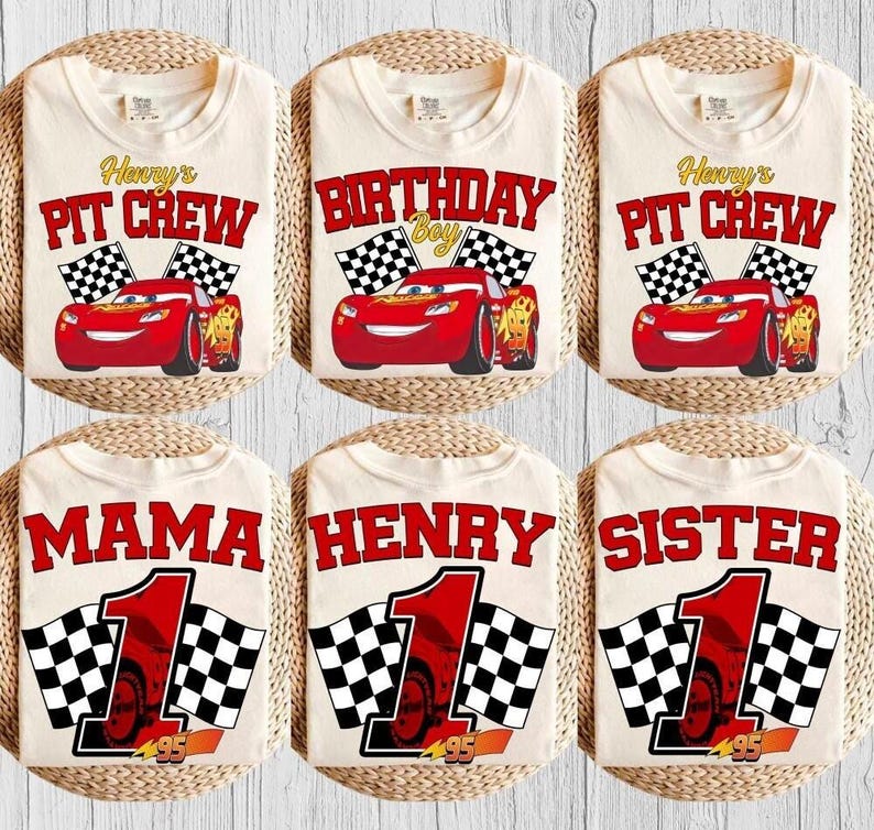 Disneyland Cars Birthday Custom Shirt, Lightning McQueen Birthday Boy, Pixar Pit Crew Shirt, Family Birthday Trip Shirt, WDW Birthday Tee image 2
