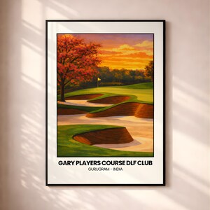 Gary Players Course DLF Golf Club, India Wall Art, Framed Ready-To-Hang Poster