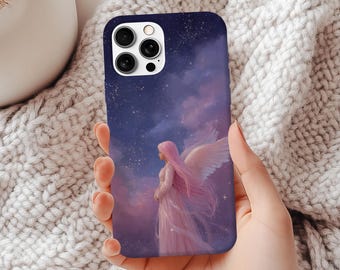 Angel Phone Case, Artful Trendy Phonecase, Aesthetic Phone Case, Magsafe Wireless Compatible Phone Case, Celestial Case