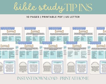 Bible Tip Ins Printable, Bible Study Guide, Bible Inserts, Bible Study Guide, Bible Journaling, Bible Study for Teen Girls, Teen Bible Study