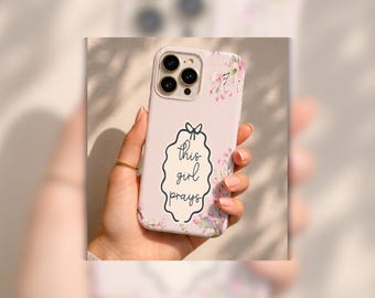 Prayer Boho Floral Christian Phone Case, Teen Baptism Gift, Christian Phone Cases, Phone Case Trending, Jesus Phone Case, Baptism Gift