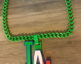 Cadena de aficionados deportivos de gran tamaño de los Dodgers de Los Ángeles