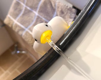 Jabonera de pato con desagüe l Jabonera l Orificio de desagüe l Organización de baño y cocina l Estilo pato l Plástico impreso en 3D