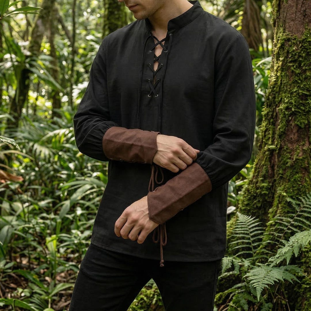 Medieval Tunic Shirt for Men, Viking LARP Costume Top, Renaissance ...
