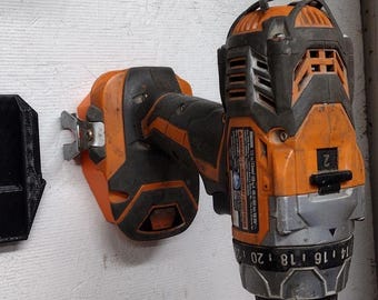 Soporte de pared para taladro Ridgid de 18 V / Organizador de herramientas para garaje