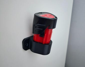 Soporte de pared para batería Milwaukee M12
