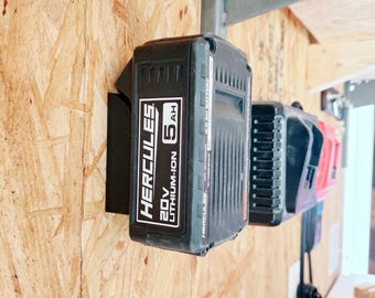 Soporte de pared para batería Hercules de 20 V / Organizador de herramientas para garaje